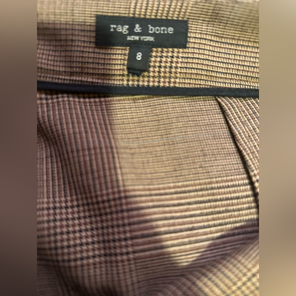 NWOT Women’s Rag & Bone Rebecca Plaid Pants Business Career Wool Blend Size 8. - Picture 7 of 9